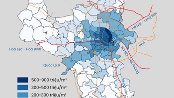 Heatmap giá đất, dân số và hạ tầng giao thông chính tại Hà Nội  - 2