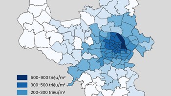 Heatmap giá đất, dân số và hạ tầng giao thông chính tại Hà Nội  - 1