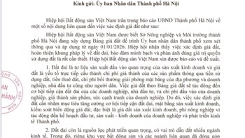 ✋⚡️Hiệp hội Bất động sản Việt Nam vừa có công văn gửi UBND TP Hà Nội v/v kiến nghị sửa đổi liên quan xác định giá đất.  - 2