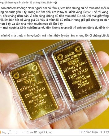 Bán nhà "đu đỉnh" giá vàng: Một năm sau, bán vàng lãi 60 triệu, nhà cũ tăng từ 3 tỷ lên 5 tỷ, còn nhà muốn mua giá 7 tỷ đồng  - 1