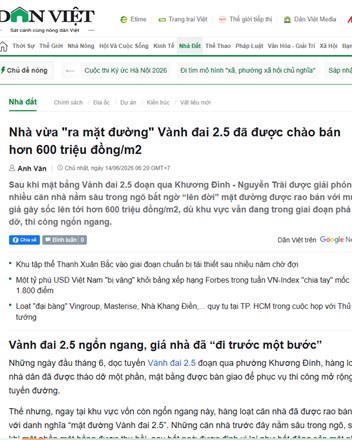 600 triệu đồng/m² ở Khương Đình: Đắt hay là cái giá của hạ tầng?  - 1