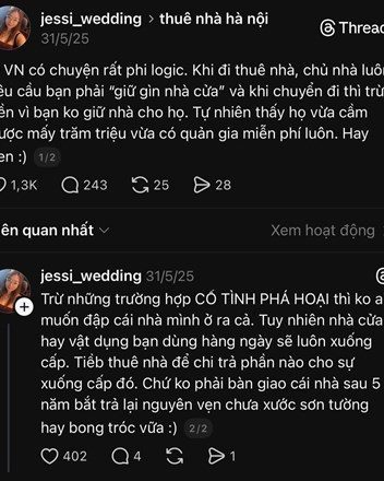 Tiền thuê nhà là để ở, tiền cọc là để… chủ nhà sửa nhà?
 - 1