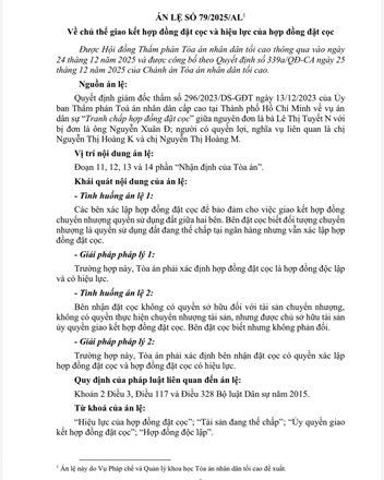 “Đặt cọc đất đang thế chấp vẫn mất trắng 1 tỷ – Án lệ 79/2025 bóc trần hiểu lầm chết người của người mua!” - 1