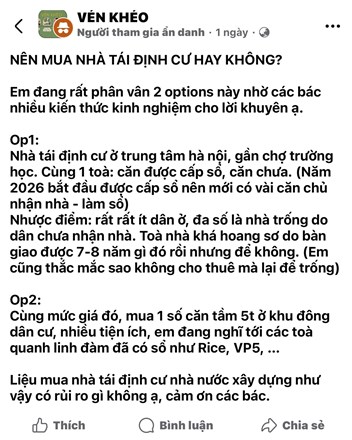 Có nên mua nhà tái định cư hay không? - 1