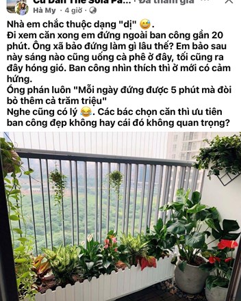 Ban công đẹp - Khoản đầu tư cho tâm hồn hay "lãng phí" triệu bạc chỉ để đứng 5 phút? - 1