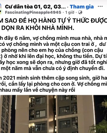Làm sao để họ hàng tự ý thức dọn ra khỏi nhà mình? - 1