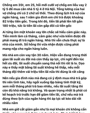 Cày cuốc cả năm trả được 82 triệu gốc, 180 triệu lãi: Mua nhà hay làm thuê cho ngân hàng? - 1