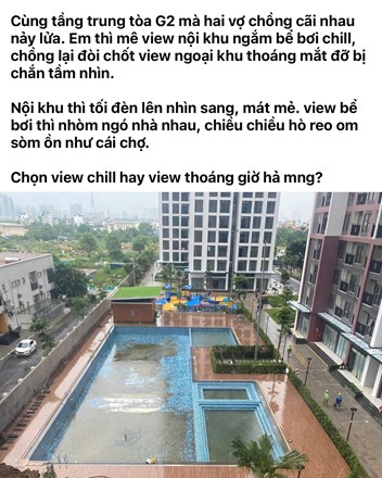 Câu chuyện "View chill hay View thoáng" này là nỗi niềm quốc dân của hầu như mọi gia đình khi đi mua nhà - 1