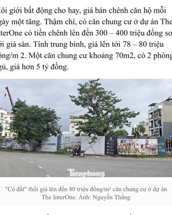 😲 Choáng: Chung cư ở tỉnh lẻ “nhảy múa” giá tới 80 triệu đồng/m²! - 1