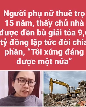 😱 15 năm thuê trọ, Chủ nhà được đền bù 9,6 tỷ, người thuê đòi chia một nửa🏠: Câu chuyện khiến ai làm BĐS cũng phải suy ngẫm! - 1