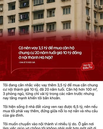 Có nên mua căn hộ 20 năm tuổi giá 10 tỷ? Lại bài toàn ngàn năm vẫn vậy: Mua để ở hay mua để đầu tư? - 1
