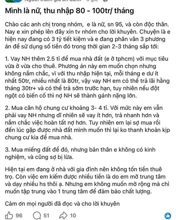 Thu nhập 80-100 triệu tháng, có nên vay ngân hàng mua nhà Sài Gòn? - 1
