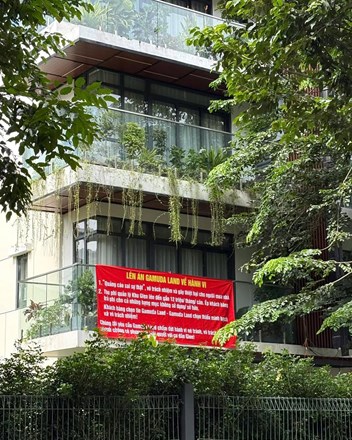 Băng rôn treo lan can người giàu  - 1