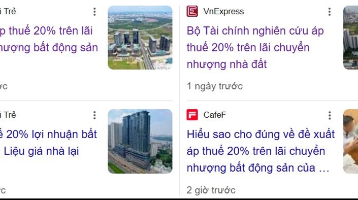 3 HIỂU LẦM TAI HẠI VỀ ĐỀ XUẤT “ÁP THUẾ 20% TRÊN LÃI CHUYỂN NHƯỢNG BẤT ĐỘNG SẢN”  - 1