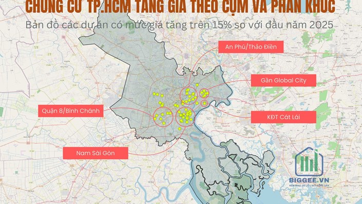 Khám phá các "tụ điểm" chung cư tăng giá mạnh nhất từ đầu năm đến nay tại TP.HCM  - 1