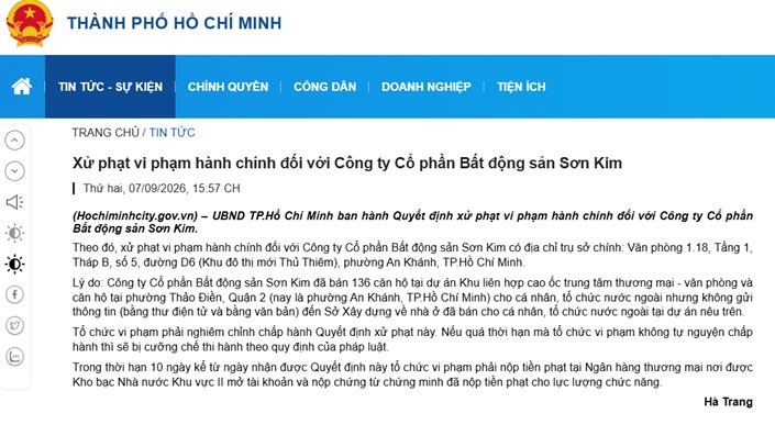 🔥 Sơn Kim Land bị phạt: Làm sai thì phạt, nhưng câu chuyện lớn hơn là… tại sao không mở room cho người nước ngoài? - 1
