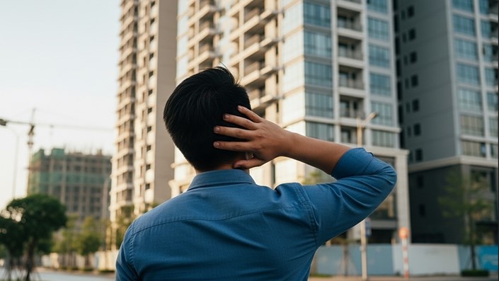 "Mỗi lần đi ngang qua chung cư mới mở bán, nhìn bảng giá niêm yết tôi chỉ biết cười chua chát"  - 1