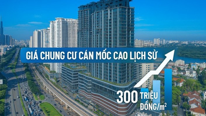Sốc tận óc: Giá căn hộ TP.HCM lập đỉnh 300 triệu đồng/m2  - 1