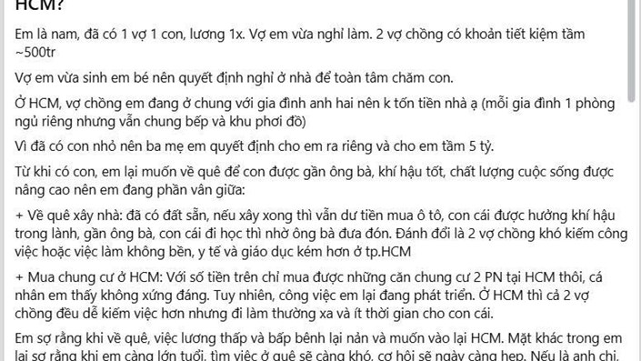 Có một thời, câu hỏi quen thuộc trên các diễn đàn tài chính cá nhân thường là: “Có 2–3 tỷ thì nên mua nhà ở thành phố hay về quê xây nhà?” - 1