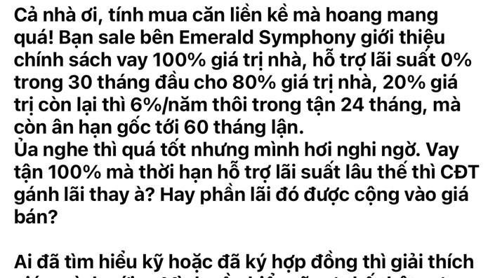 "Bánh vẽ tài chính" hay món hời bất động sản khi vay 100% mà được hỗ trợ lãi suất quá lâu? - 1