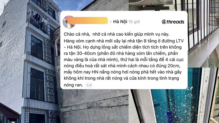 Lướt Threads va phải kiếp nạn: Nóng mắt vì hàng xóm xây nhà 8 tầng, tặng kèm "lò sưởi" 32 cục nóng! - 1