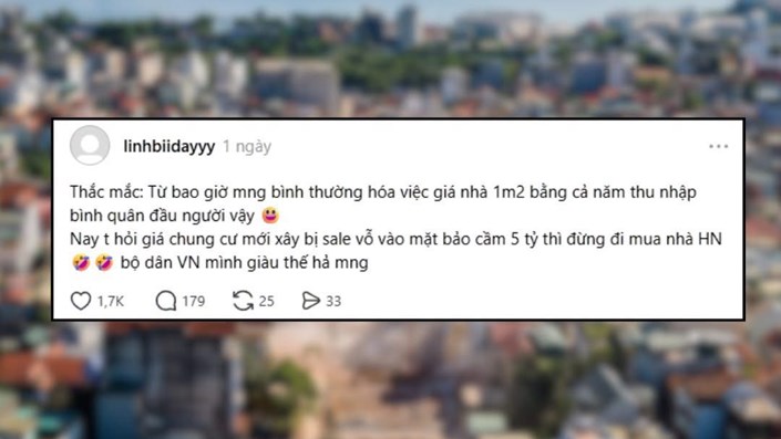 "Sale bảo cầm 5 tỷ đừng đi mua nhà Hà Nội": Giấc mơ an cư đang bị thổi giá vượt tầm tay đến mức này rồi sao? - 1