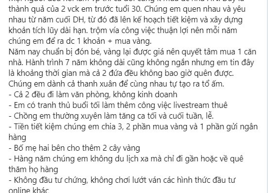 Miệt mài mua vàng suốt 7 năm, đôi vợ chồng tậu ngay nhà Hà Nội trước tuổi 30: Nói KHÔNG với đầu tư mạo hiểm! - 1