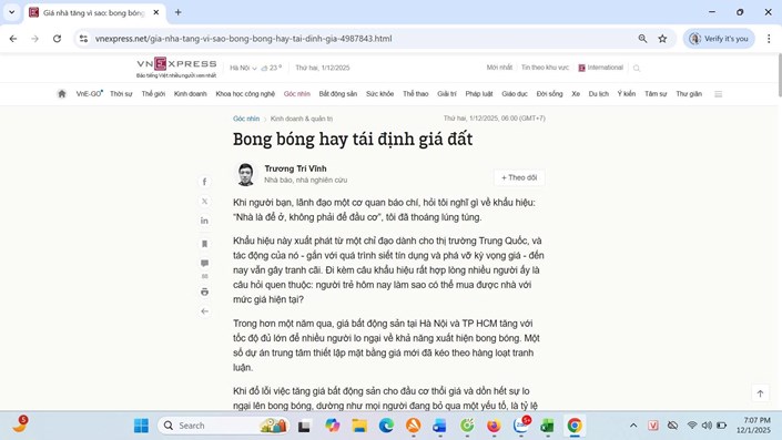 BONG BÓNG HAY TÁI ĐỊNH GIÁ ĐẤT⁉️ - 1
