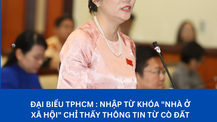 Đại biểu TPHCM nói nhập từ khoá nhà ở xã hội chỉ thấy thông tin từ cò đất, thú thực tôi cũng thấy thế! - 1