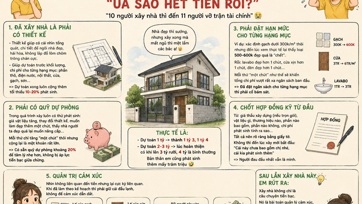 "Thôi cả đời mới làm cái nhà, cố thêm tí" và kịch bản vỡ trận tài chính kinh điển của các chủ nhà hệ tặc lưỡi! - 1