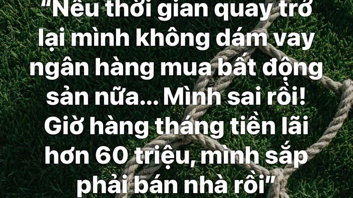 "Nếu được quay lại, mình sẽ không dám vay ngân hàng mua bất động sản nữa..."  - 1