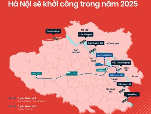 8 dự án giao thông lớn của Hà Nội 2025: Góc nhìn riêng cho nhà đầu tư và người mua để ở  - 1