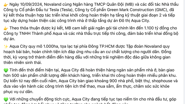 MBbank 'bơm' 1.100 tỷ cho Novaland để hoàn thiện dự án AQUA CITY, người mua nhà sắp được về ở khu đô thị đẳng cấp? - 1