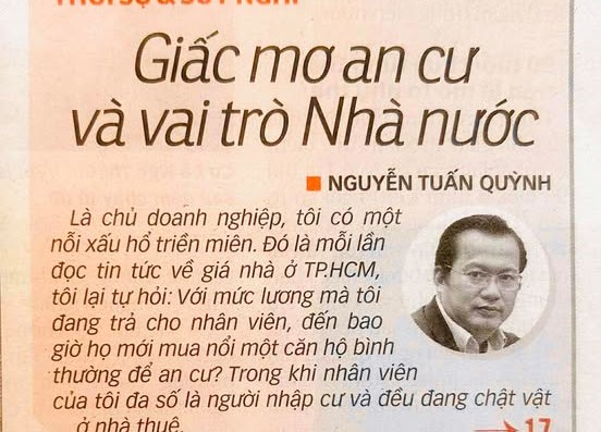 Giấc mơ an cư và vai trò Nhà Nước  - 1