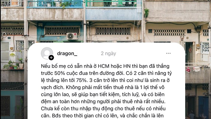 Gia đình sở hữu bất động sản ở Hà Nội hay TP.HCM có phải “sinh ra ở vạch đích” hay không? - 1