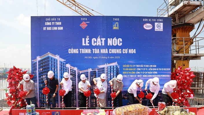 Chính thức cất nóc tòa căn hộ đầu tiên dự án Hanoi Melody Residences - 1