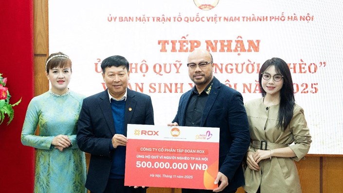 ROX Group ủng hộ quỹ Vì người nghèo TP Hà Nội 500 triệu đồng - 1