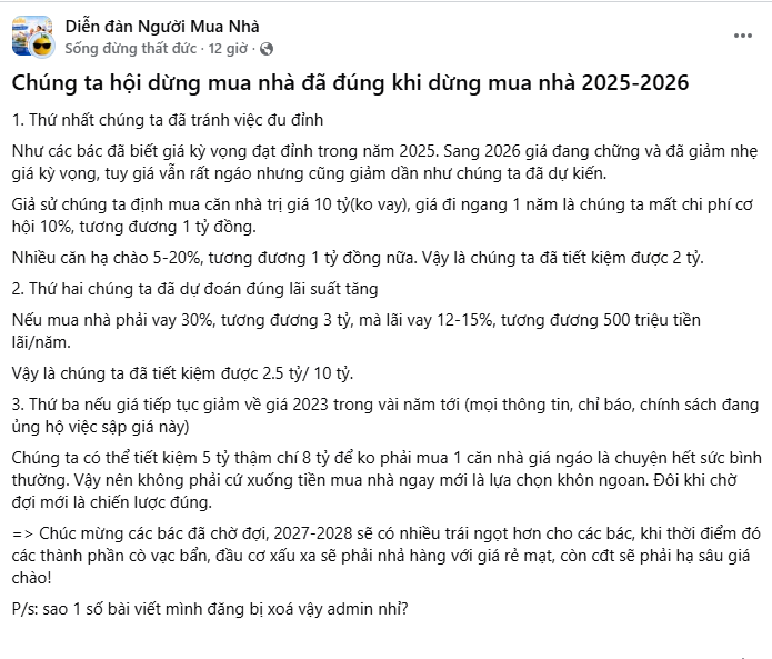 LƯỚT CÁC HỘI NHÓM MUA NHÀ MỚI THẤY: NGƯỜI VIỆT KHÔNG HẾT MUỐN MUA NHÀ, CHỈ LÀ ĐANG KHÔNG ĐỦ TIỀN ĐỂ MUA  - 1