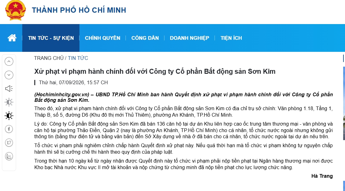 🔥 Sơn Kim Land bị phạt: Làm sai thì phạt, nhưng câu chuyện lớn hơn là… tại sao không mở room cho người nước ngoài? - 1