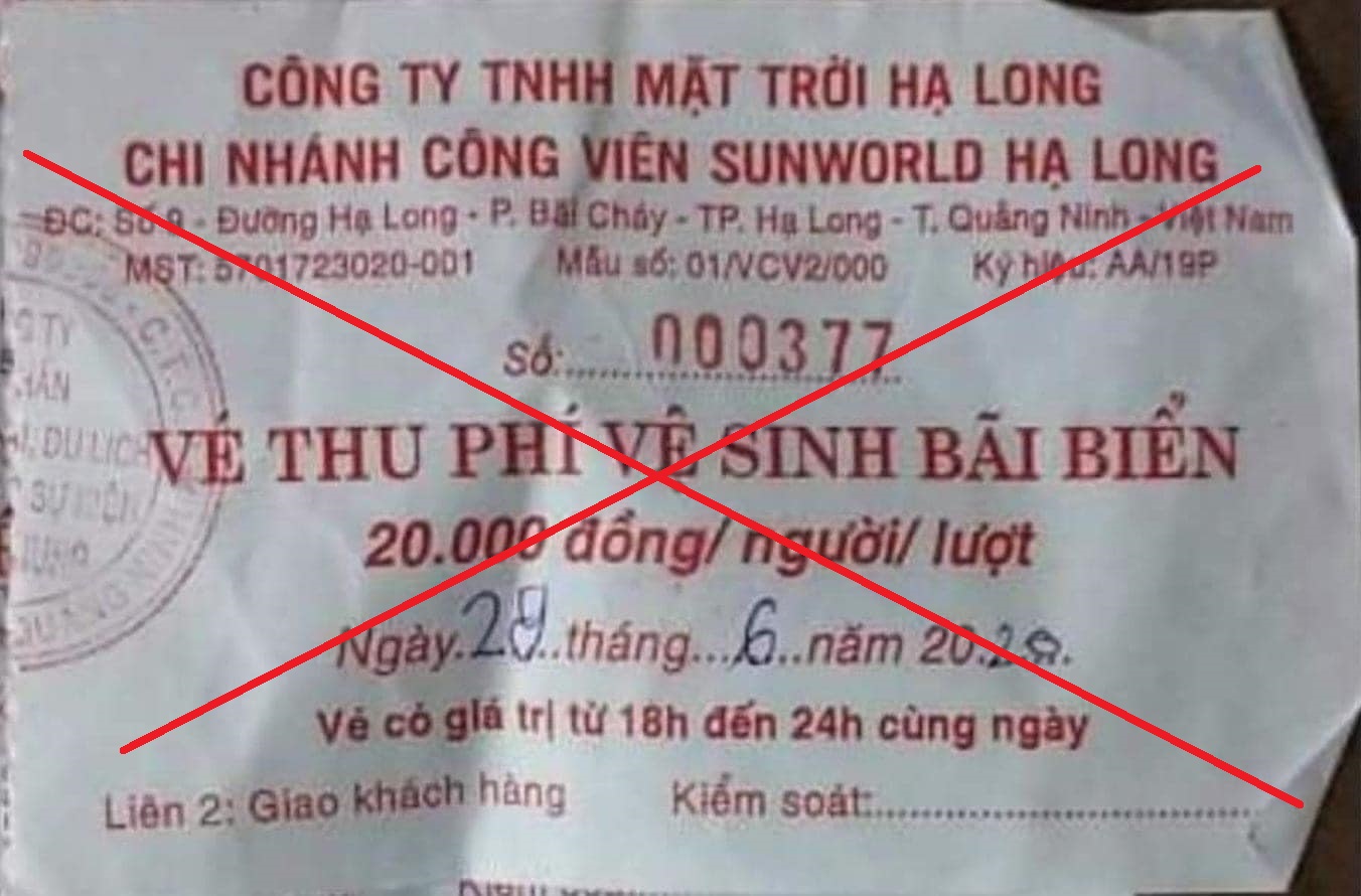 Cảnh báo: Giả mạo Sun Group thu phí vệ sinh môi trường tại Hạ Long - 1