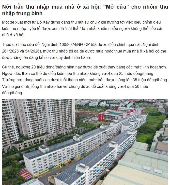 ✅ Tin vui: Nới trần thu nhập, thêm cơ hội cho nhóm “không nghèo mà cũng chẳng giàu” tiếp cận nhà ở xã hội - 1