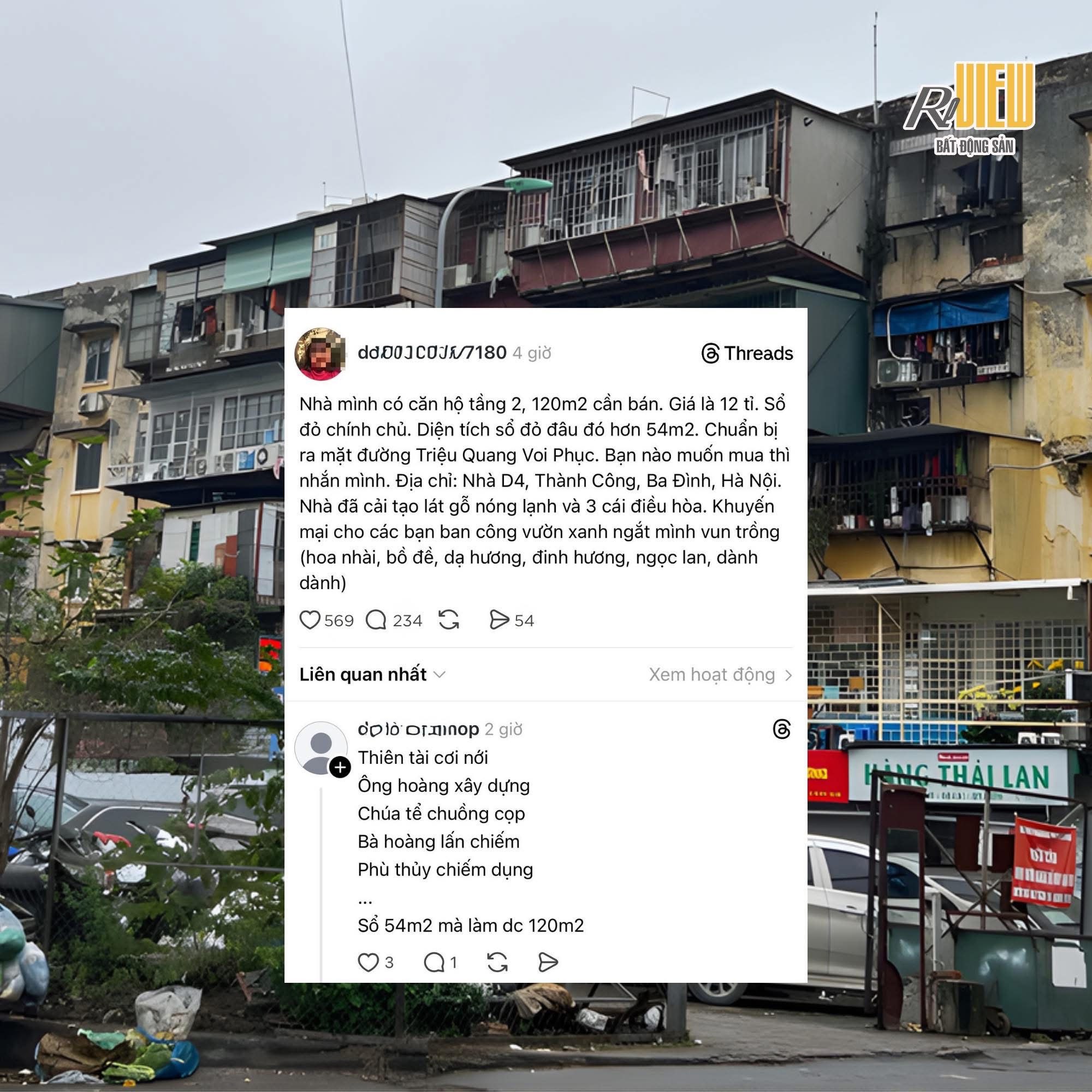 Sự “ngáo giá” của nhà tập thể ở Hà Nội: Khi 50 m² trên sổ có thể… sống và định giá như 120 m² - 1