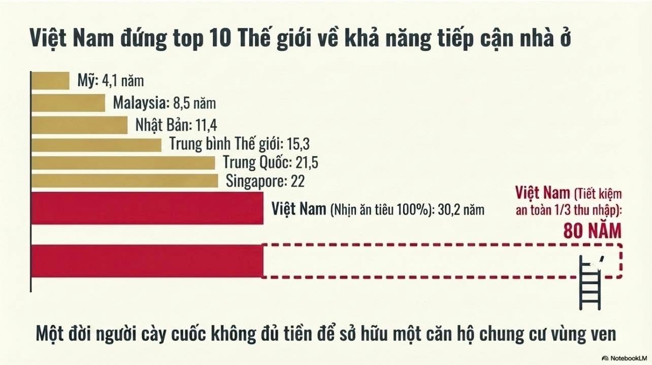 Đọc báo thấy bảo Việt Nam thuộc top 10 nước khó tiếp cận nhà ở nhất thế giới, còn Hà Nội với Sài Gòn đang đứng top của cái top đấy… - 1