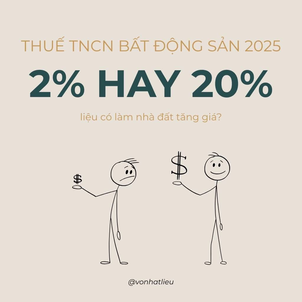 Tranh cãi thuế mới 2025 là 20% khi bán nhà - 1