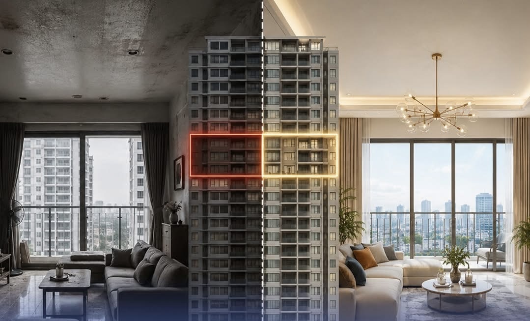 🔥 Bật ngửa với bảng giá chung cư: Vì sao căn bên cạnh "chill triệu đô", căn nhà mình lại "view bức tường" chênh nhau cả con xe? Đọc ngay để biết! - 1