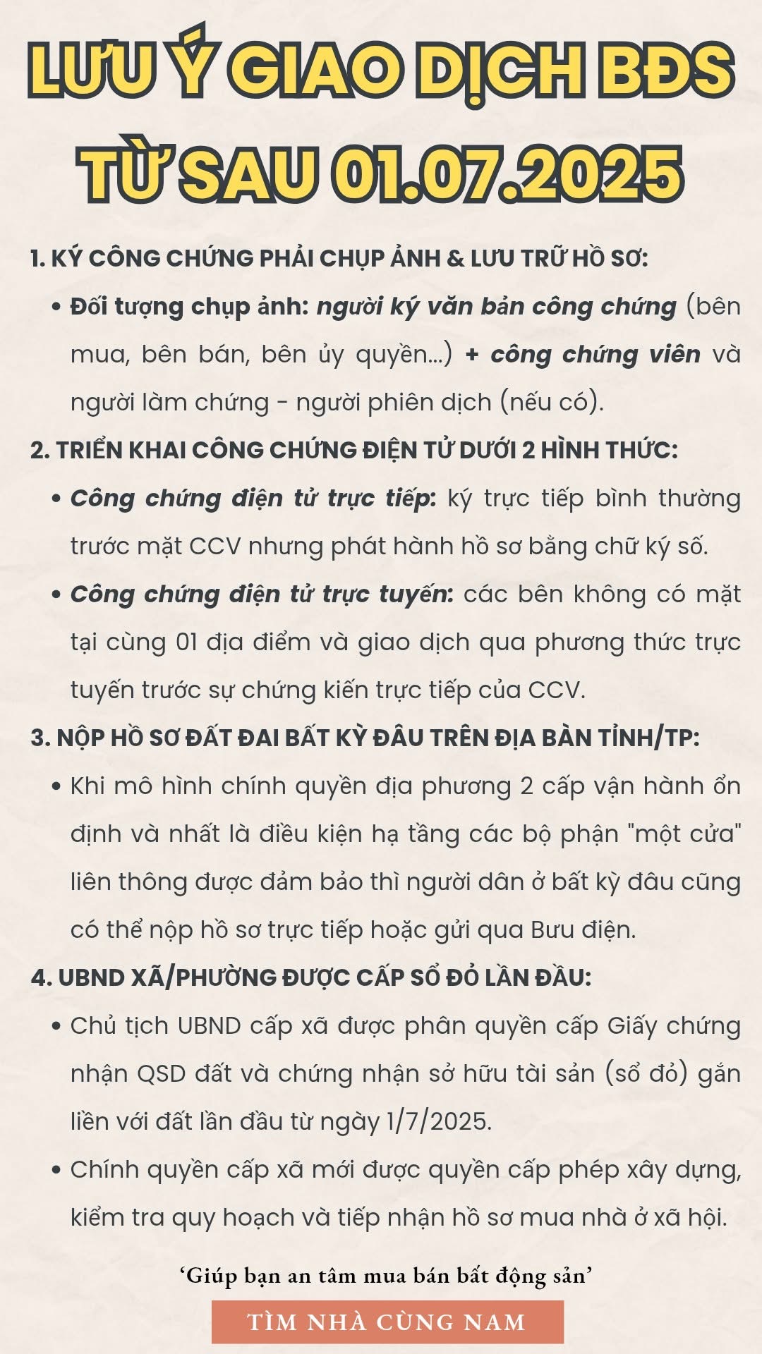 Các lưu ý về giao dịch bất động sản từ sau ngày 01/07/2025 - 1