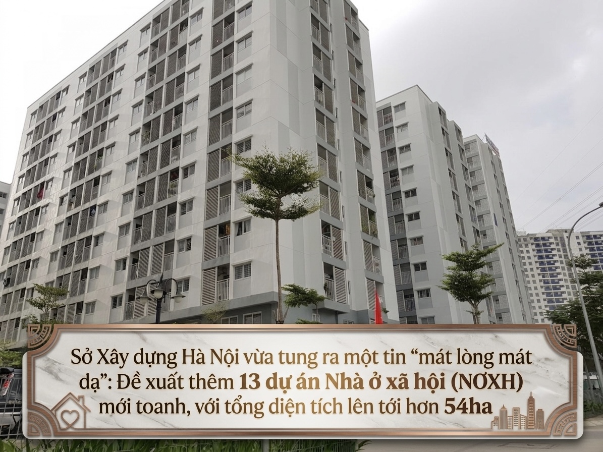 Sở Xây dựng Hà Nội vừa tung ra một tin "mát lòng mát dạ": Đề xuất thêm 13 dự án Nhà ở xã hội (NƠXH) mới toanh, với tổng diện tích lên tới hơn 54ha - 1