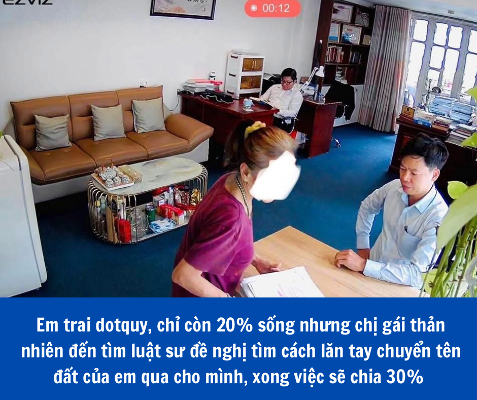 Đau lòng thật: người em trai bị đột quỵ, chỉ còn 20% sống nhưng chị gái thản nhiên đến gặp luật sư tìm cách lăn tay chuyển tên đất của em , xong việc sẽ chia 30% - 1
