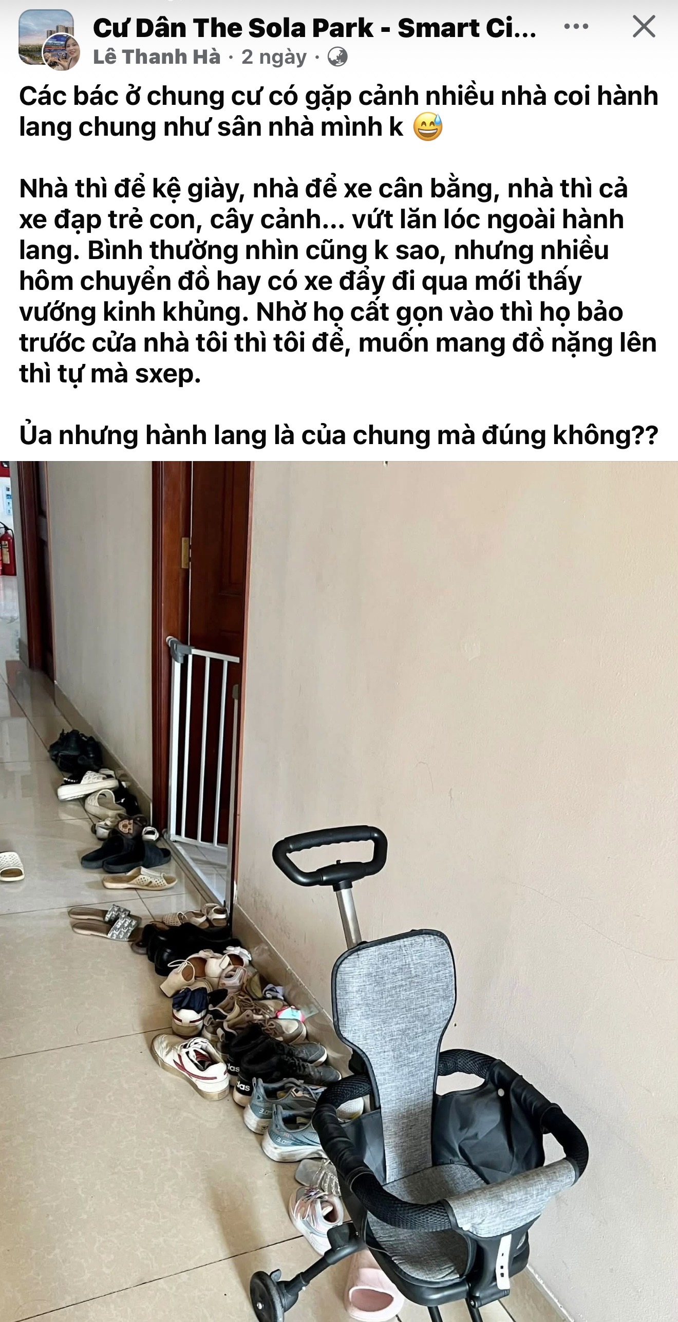 Hành lang chung cư và "trận địa" giày dép: Lối đi của cả tòa nhà hay sân riêng? - 1