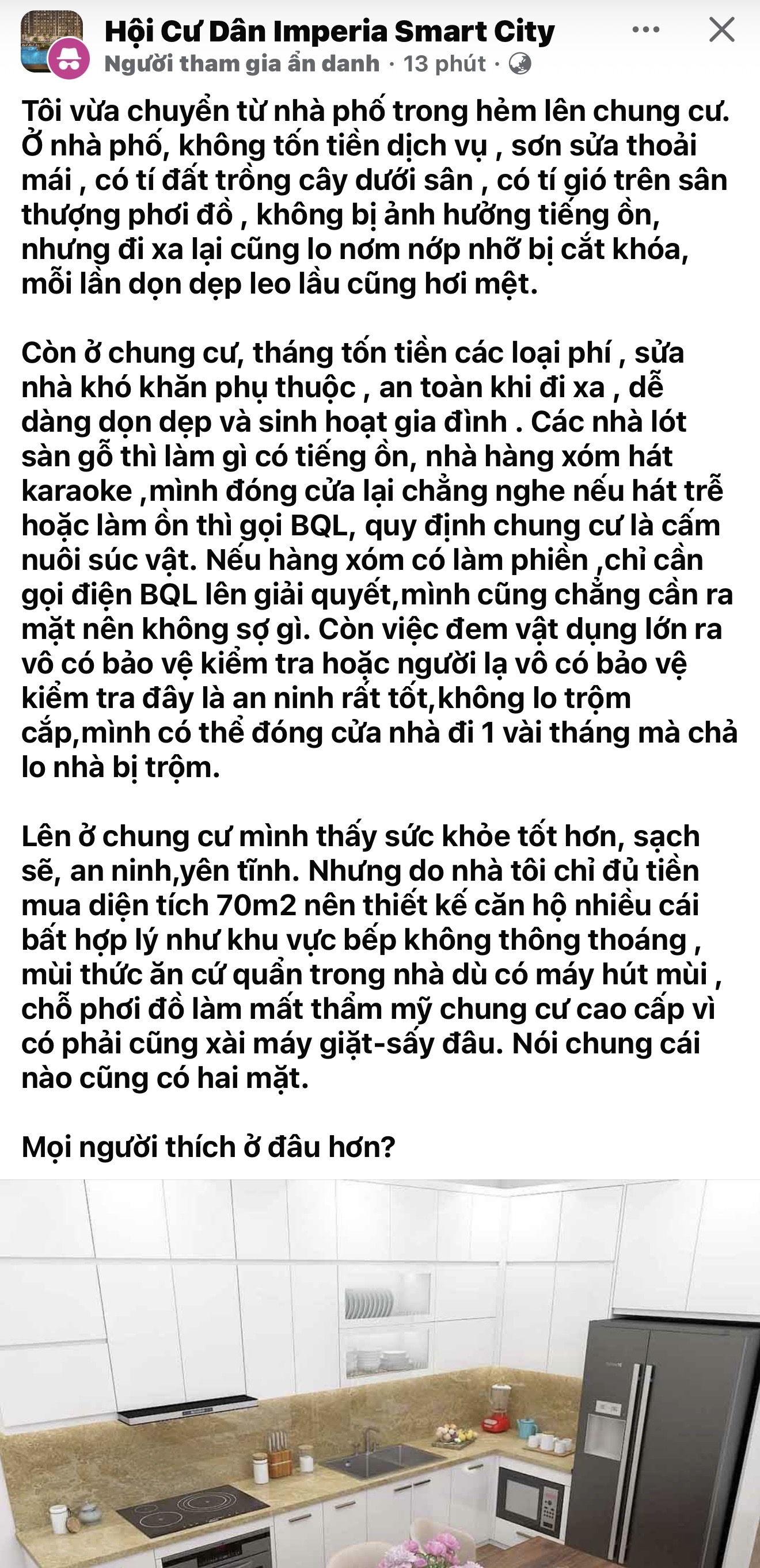 Chuyện chọn ở nhà đất hay "chốt đơn" căn hộ chung cư xưa nay vẫn là đề tài gây xôn xao từ mâm cơm gia đình cho tới các diễn đàn mạng xã hội  - 1